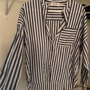 Alex Mill Navy and White Striped Shirt